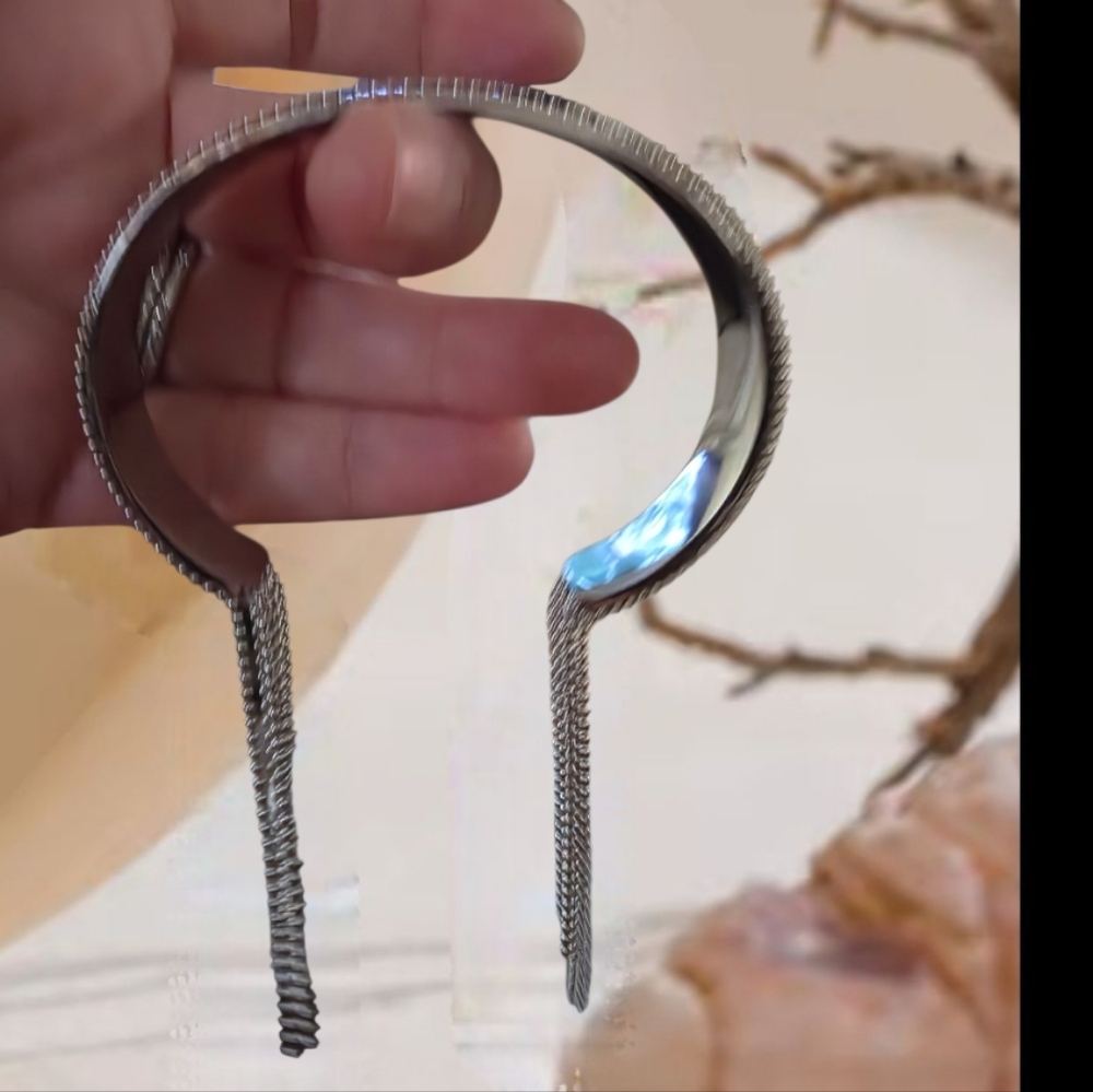 Fringe Bracelet Silver Stainless Steel | NWOT - Picture 4 of 8